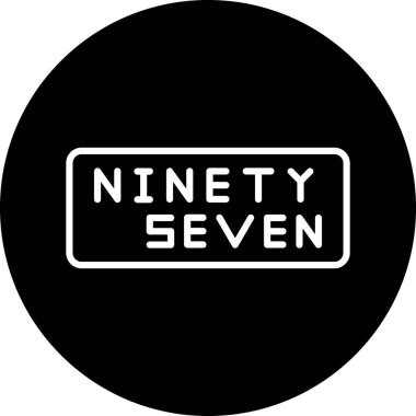 7 numaralı simge vektörü.