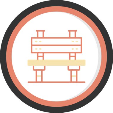 Mobilya simgesinin vektör illüstrasyonu