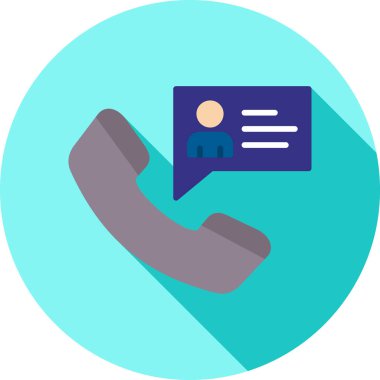 Çağrı merkezi simgesi. Web için çağrı merkezi vektör simgesinin düz çizimi