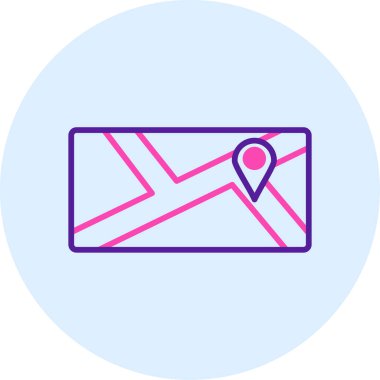 posta konumu simgesi, modern vektör illüstrasyonu