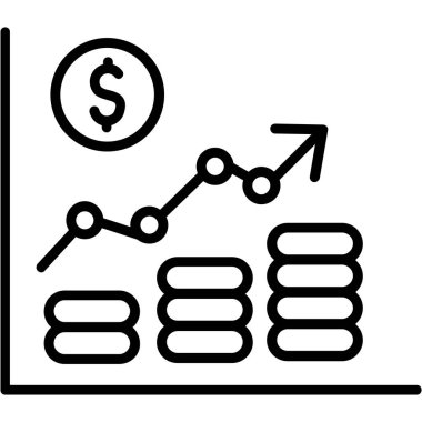 iş grafiği simgesi, vektör illüstrasyonu