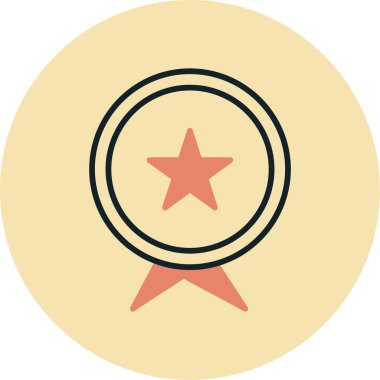 Rozet simge vektör çizim