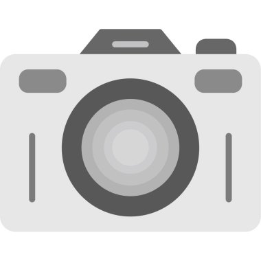 kamera fotoğrafçılık simgesi düz stil