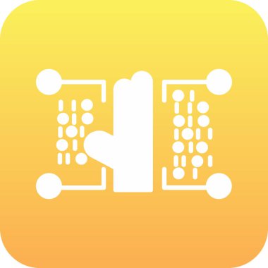 Tek bir harf simgesinin vektör illüstrasyonu