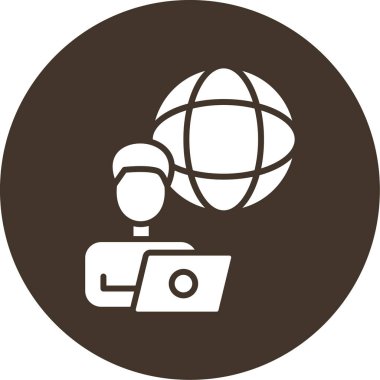 genel internet web simgesi, basit vektör illüstrasyonu