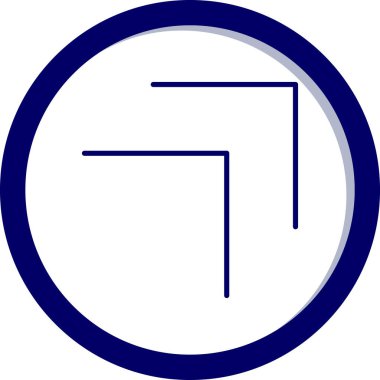 Mavi ve beyaz bir ikonun vektör illüstrasyonu