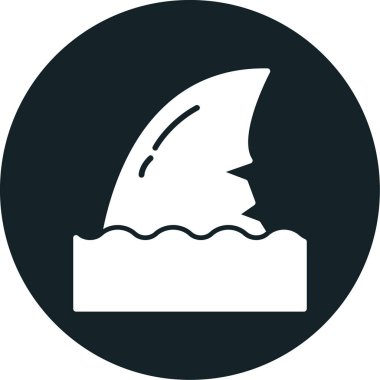 Köpekbalığı ikonu vektör illüstrasyonu