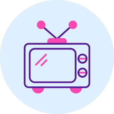 Televizyon. Web simgesi basit illüstrasyon