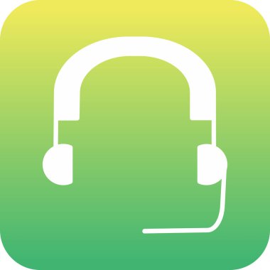 Soyut arkaplanda izole edilmiş kulaklık simgesi