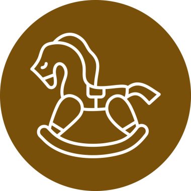 Bir at simgesinin vektör illüstrasyonu