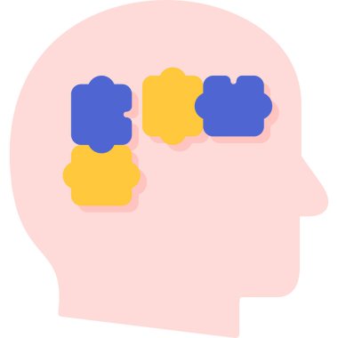 Beyin. Arkaplanda basit bir resim simgesi