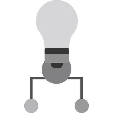 Ampul fikri yaratıcı ikon. Ampulün düz çizimi