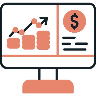 Veri analiz simgesi, vektör illüstrasyonu