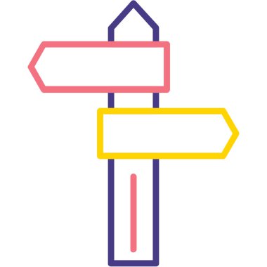 Düz biçimli ok yönü simgesi