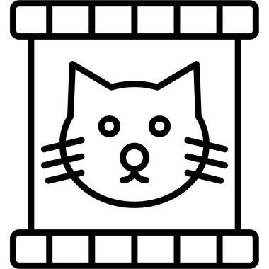 Hayvan kedi ikonu. Beyaz arkaplanda izole edilmiş web tasarımı için ana hayvan kedi vektör simgesi