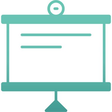 Monitör. Web simgesi basit illüstrasyon