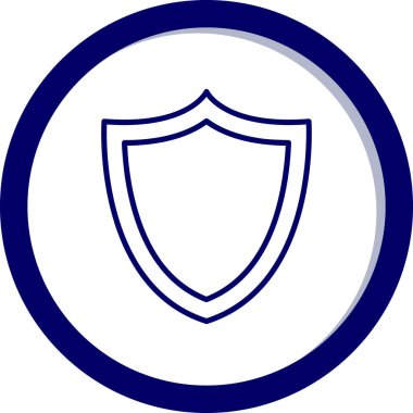 Kalkan. Web simgesi basit illüstrasyon