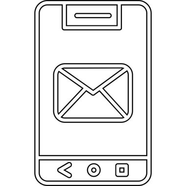 akıllı telefon e- posta iletisi ikon vektör illüstrasyon grafik tasarımı