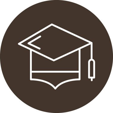 mezuniyet simgesi vektör illüstrasyonu