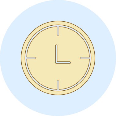 saat web simgesi basit illüstrasyon