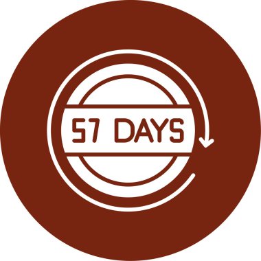 5 gün simgesi, vektör illüstrasyonu