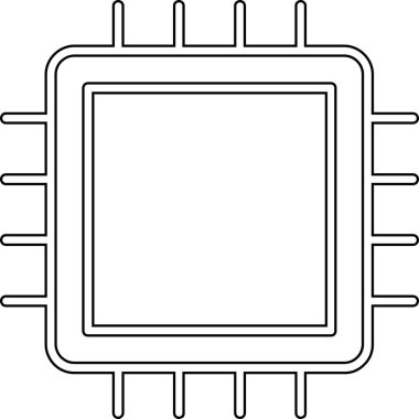 Cpu işlemci simgesi, özet biçimi