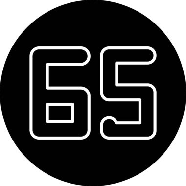 56 numara beş ikon, basit stil. vektör illüstrasyonu