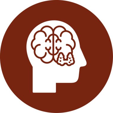 Beyin Vektörü Kabartma Simgesi Tasarımı