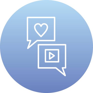 Modern aşk simgesinin vektör çizimi