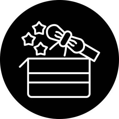 Bir hediye simgesinin vektör illüstrasyonu