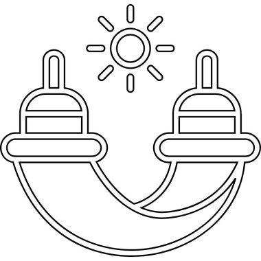 Güneş. Web simgesi basit illüstrasyon