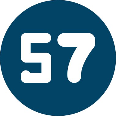 7 numaralı simge, vektör tasarımı