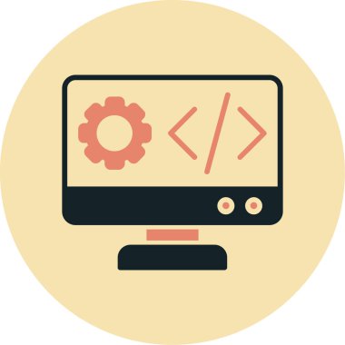 Web geliştirme düz vektör simgesi