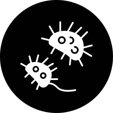 Kolayca değiştirilebilen veya düzenlenebilen bakteri vektör simgesi