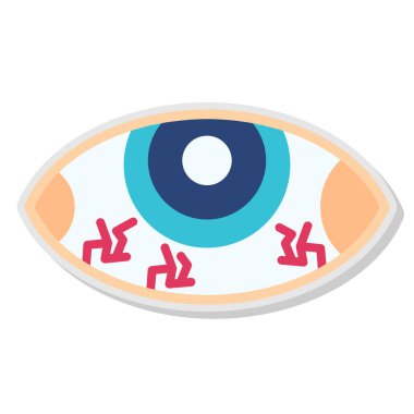 göz vektörü düz simgesi