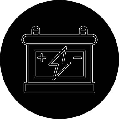 Pil simgesinin vektör illüstrasyonu