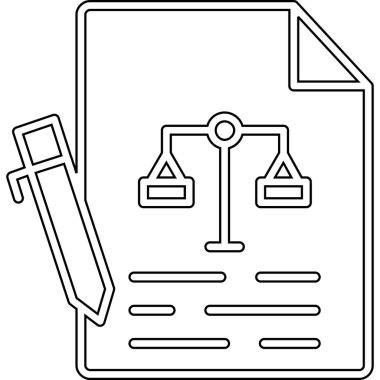 Hukuk ve adalet sembollü yasal belge