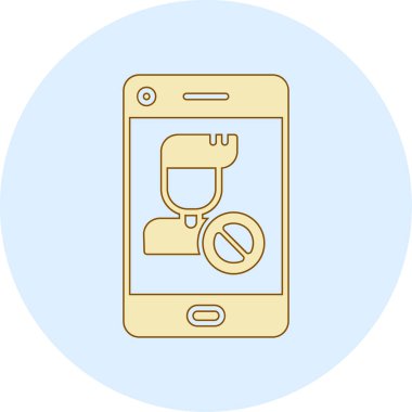 Bir cep telefonu simgesinin vektör illüstrasyonu