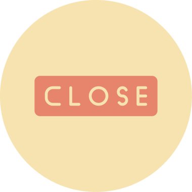 Kapalı bir işaretin modern bir simgesinin vektör çizimi