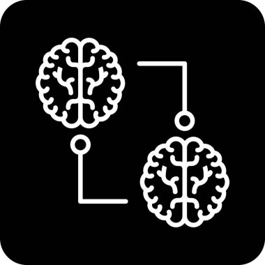 beyin ikonu vektör illüstrasyonu