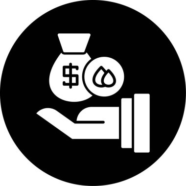 Para için. Web simgesi basit illüstrasyon