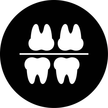 diş simgesi vektör illüstrasyonu