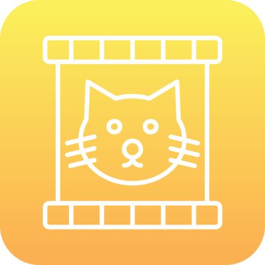 kişisel ve ticari kullanım için kedi vektör simgesi simgesi vektör çizimi..