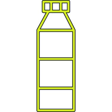 yeşil boş raf simgesi. Beyaz arkaplanda izole edilmiş web tasarımı için yeşil vektör simgesinin özet rengi