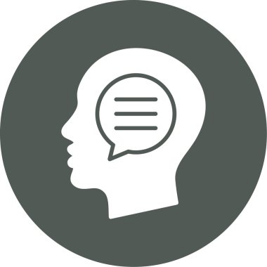 baş profil ikonu vektör illüstrasyonu