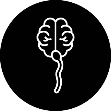 Bir insan beyin simgesinin vektör çizimi