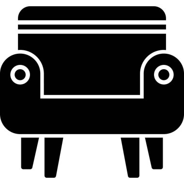 Kanepe. Web simgesi basit illüstrasyon