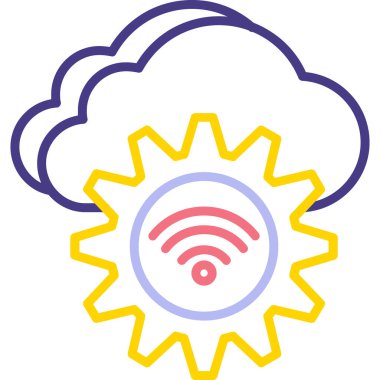 Bulut. Web simgesi basit illüstrasyon