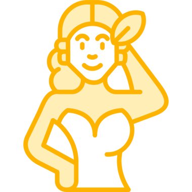 Kadın simgesi, vektör illüstrasyonu