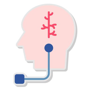 USB dolgu vektör çizimi olan insan beyni